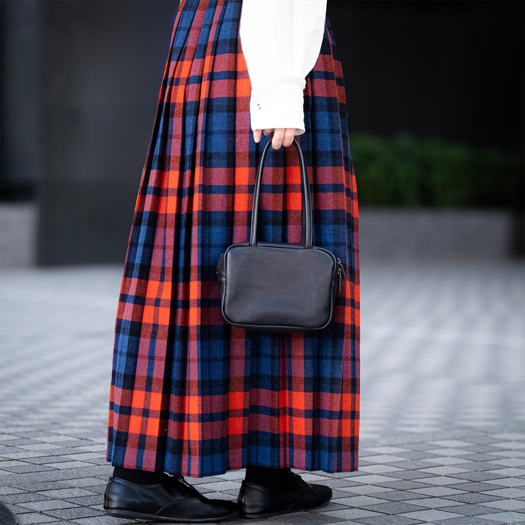 Rinori ミニボストン 長めハンドルの、やわらかミニボストン【軽量】