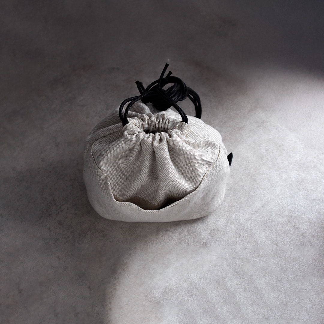 リネン巾着ショルダー （ショート肩当付き）【数量限定色】