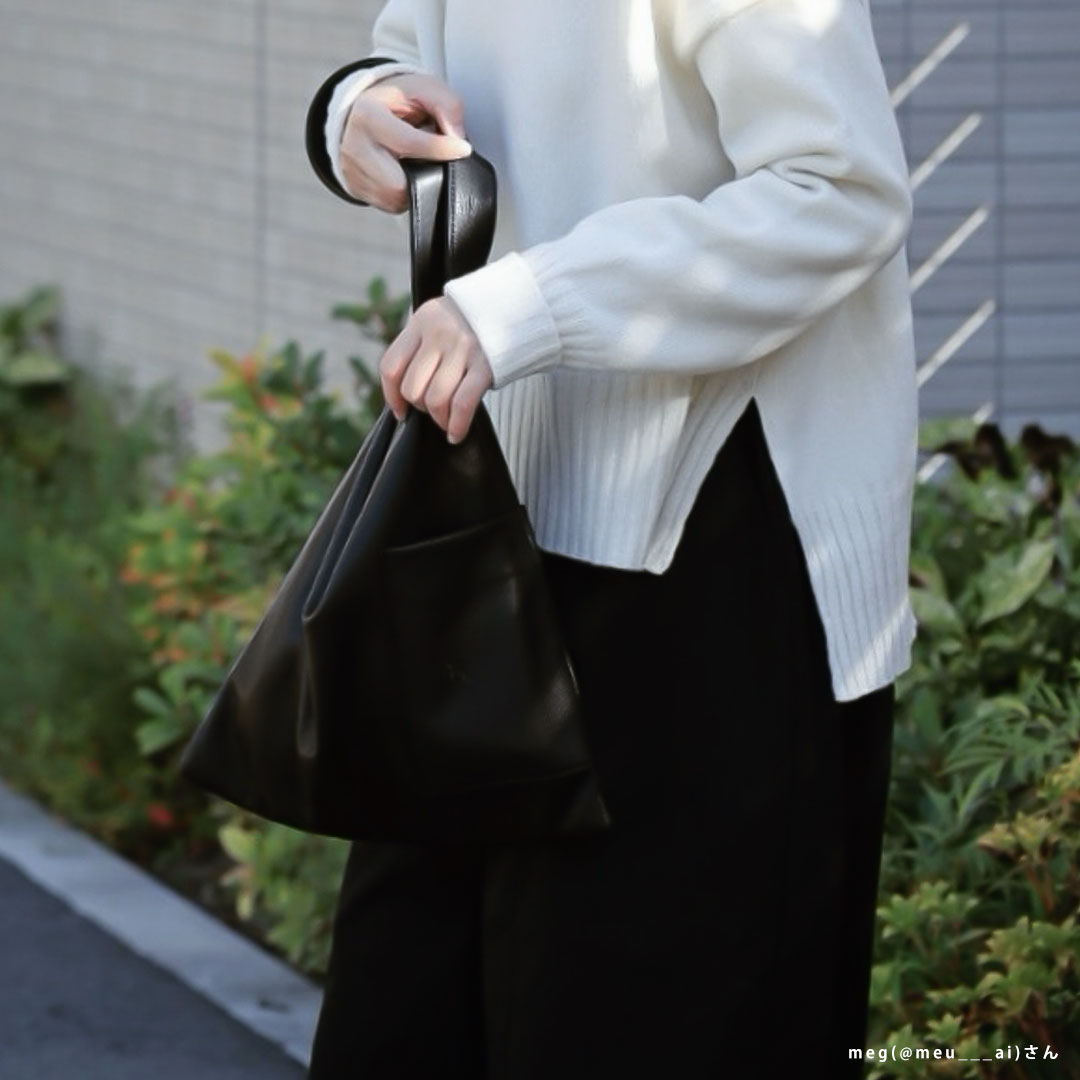 「暮らす」に寄り添う 外ポケット付きソフトレザー3waybag [ai&meg]