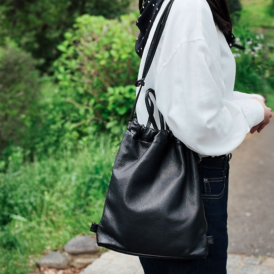 [新作入荷待ち]ナップサック 取っ手付き | drawstring backpack