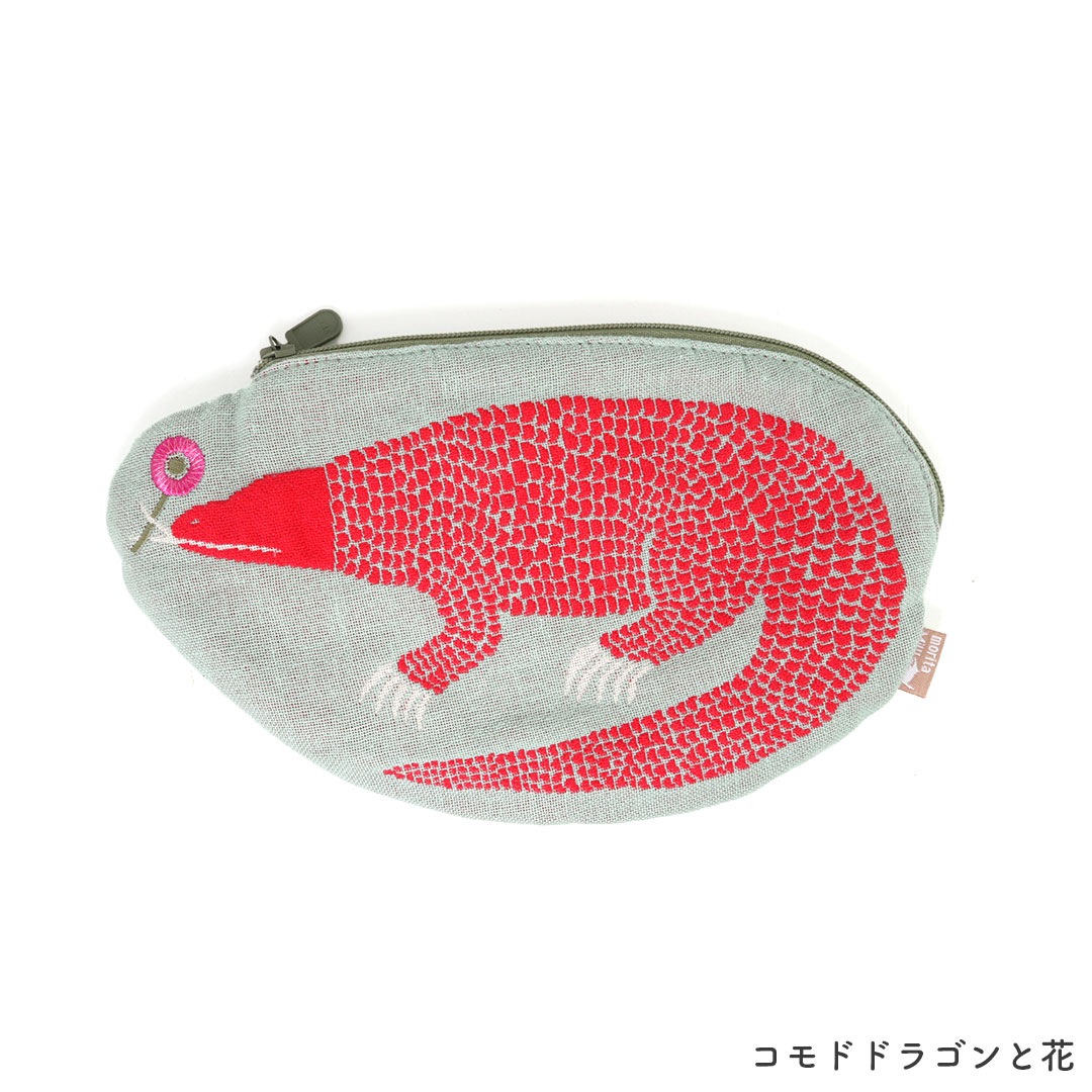 ポーチ 【moritaMiW】 アルマジロ/カラス/コモドドラゴン