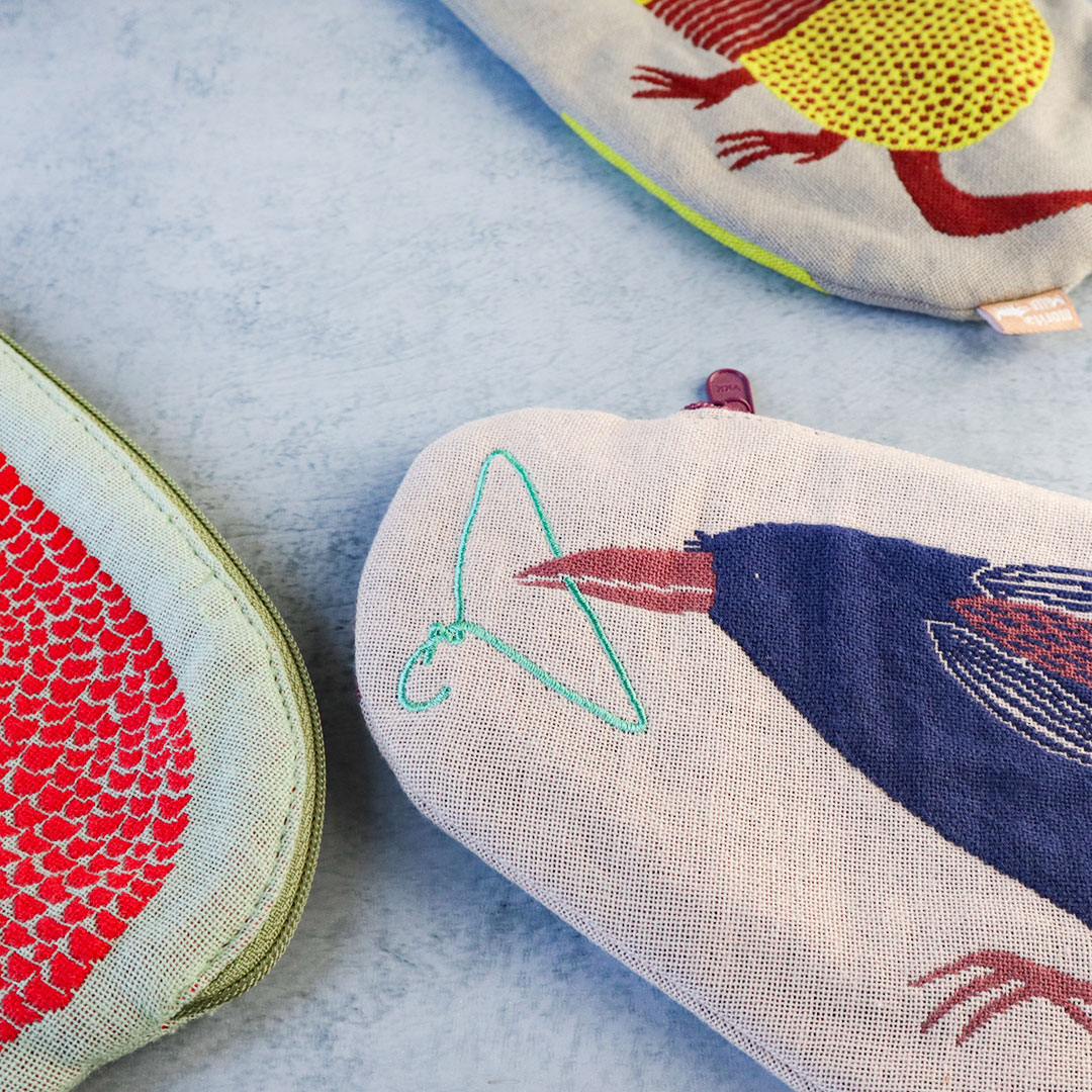 ポーチ 【moritaMiW】 アルマジロ/カラス/コモドドラゴン