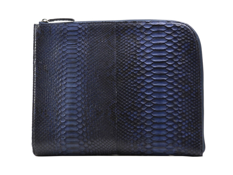 パイソン　ラッセル　クラッチバック　ブルー