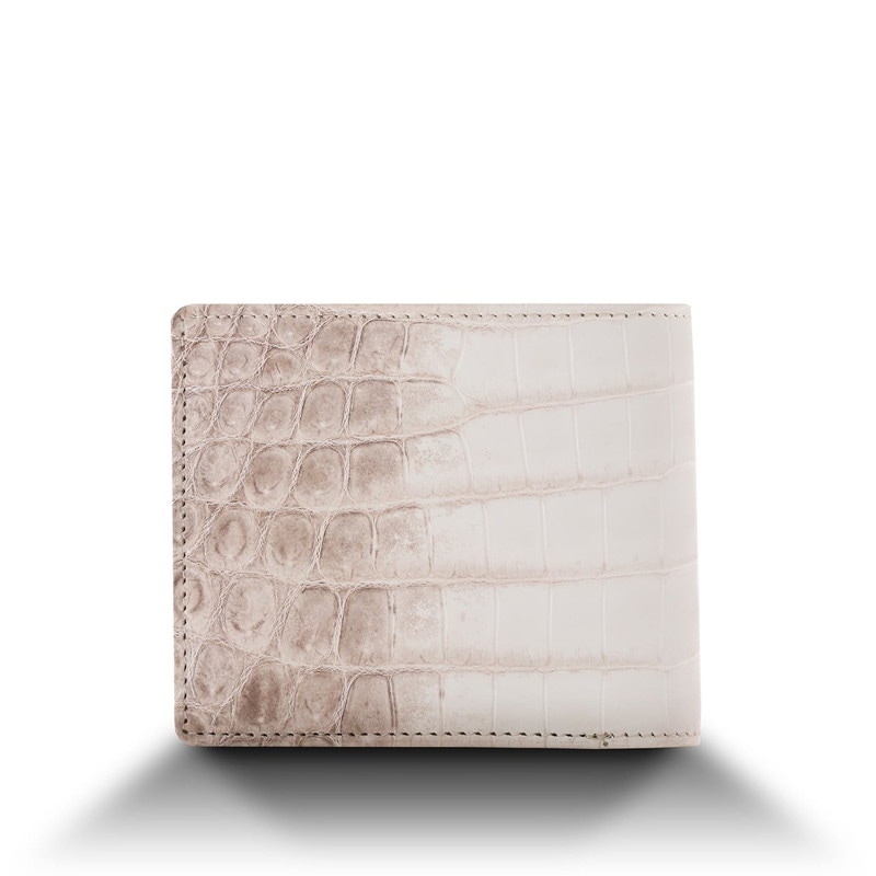 クロコダイル　マット　二つ折れウォレット　コインケース付き　ヒマラヤ
