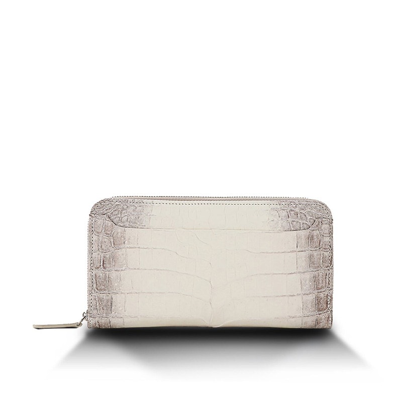 クロコダイル　マット　スリムラウンドウォレット　ヒマラヤ