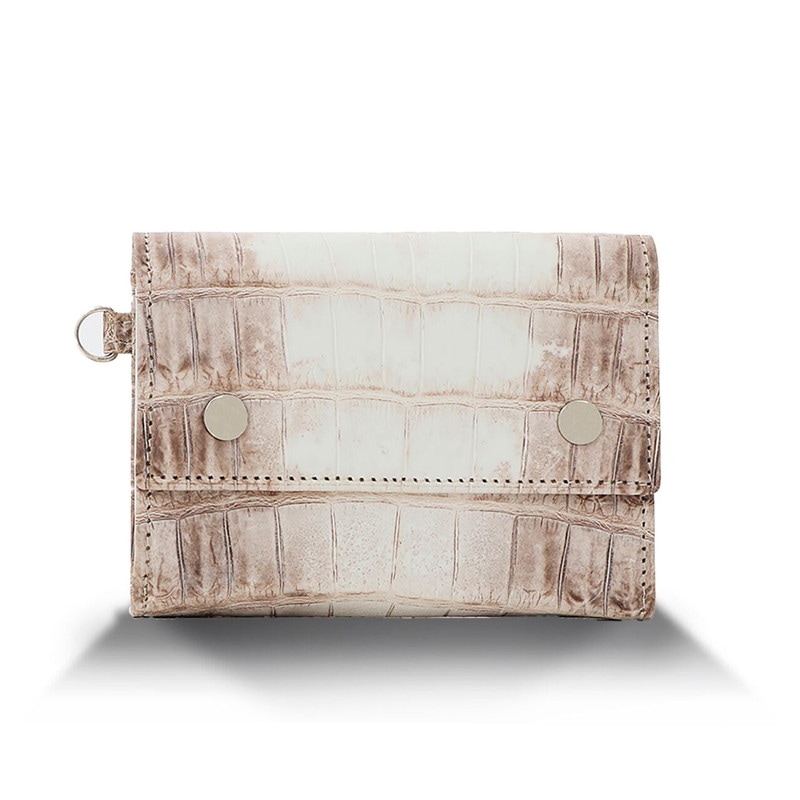 クロコダイル　マット　コンパクトウォレット　ヒマラヤ