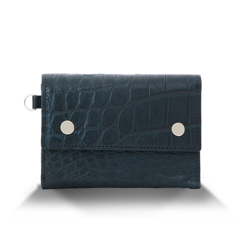 BRÚ NA BÓINNE 二つ折り財布 クロコ 黒 BRÚ NA BÓINNE 二つ折り財布 クロコ 黒 ブルーナボイン 二つ折り財布