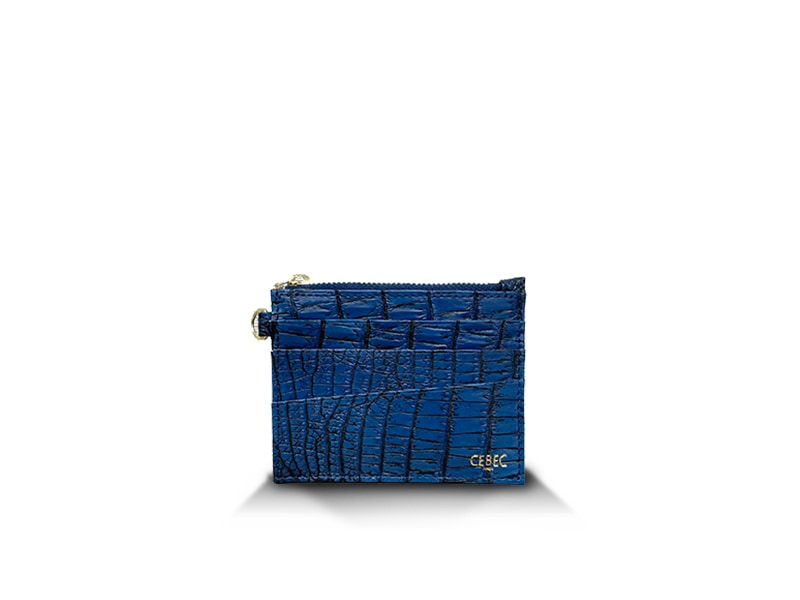 クロコダイル　マット　フラグメントケース　アジュール