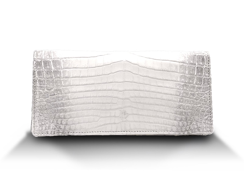 クロコダイル　マット　ロングウォレット　ヒマラヤ