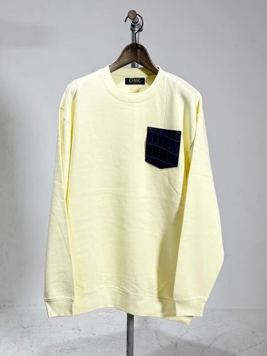 クロコポケット　スウェット　ノーマルボディ　イエロー XL