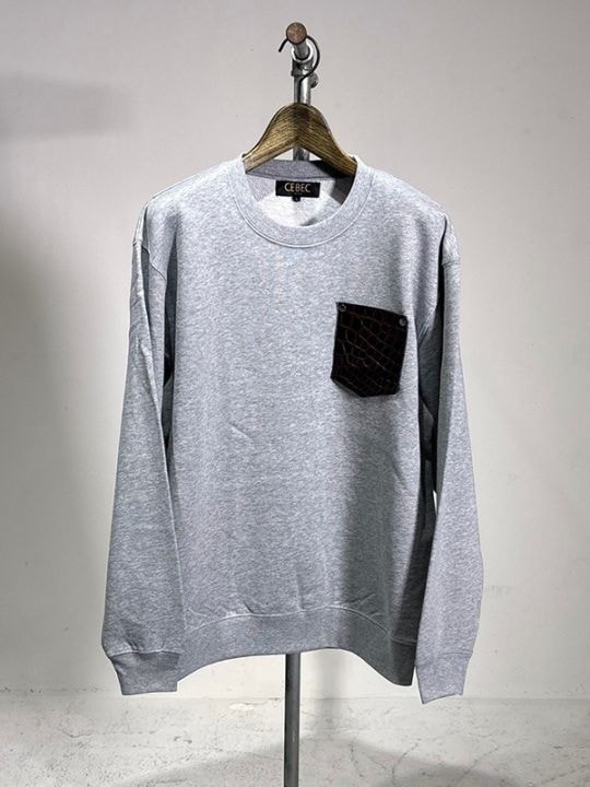 クロコポケット　スウェット　ノーマルボディ　グレー L