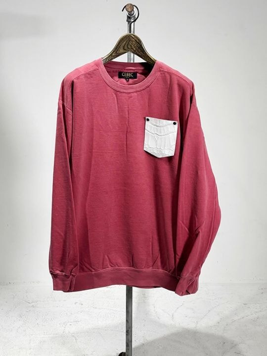 クロコポケット　スウェット　ヴィンテージボディ レッド XL