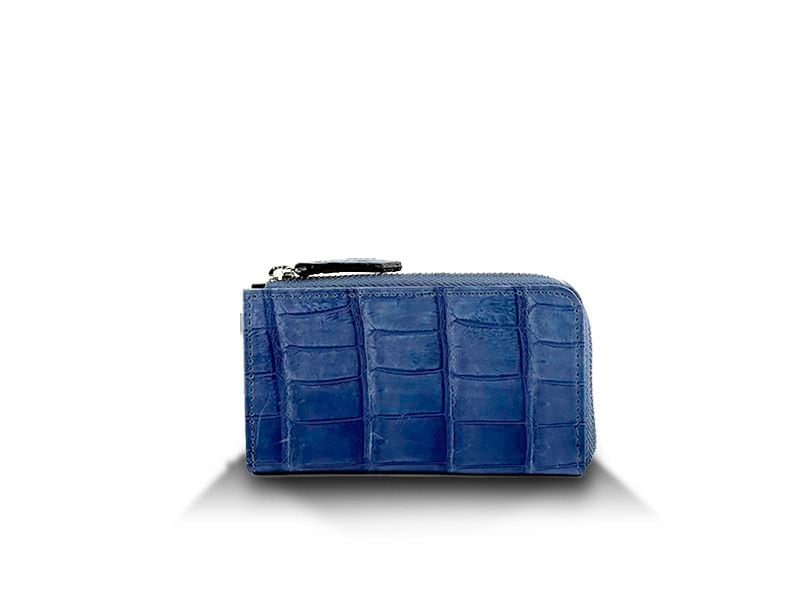 クロコダイル　吟スリ　四連キーケース　ブルー