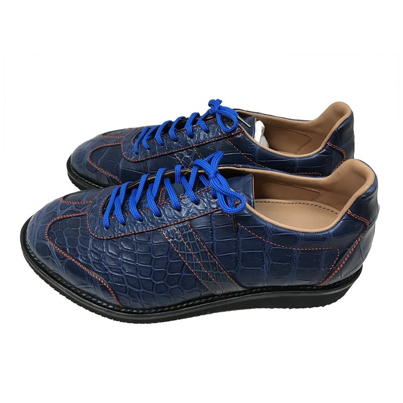 未使用Rio de piedra★リオデピエドラ クロコダイルスニーカー クロコダイル マット 丸藤正道モデルスニーカー インディゴブルー