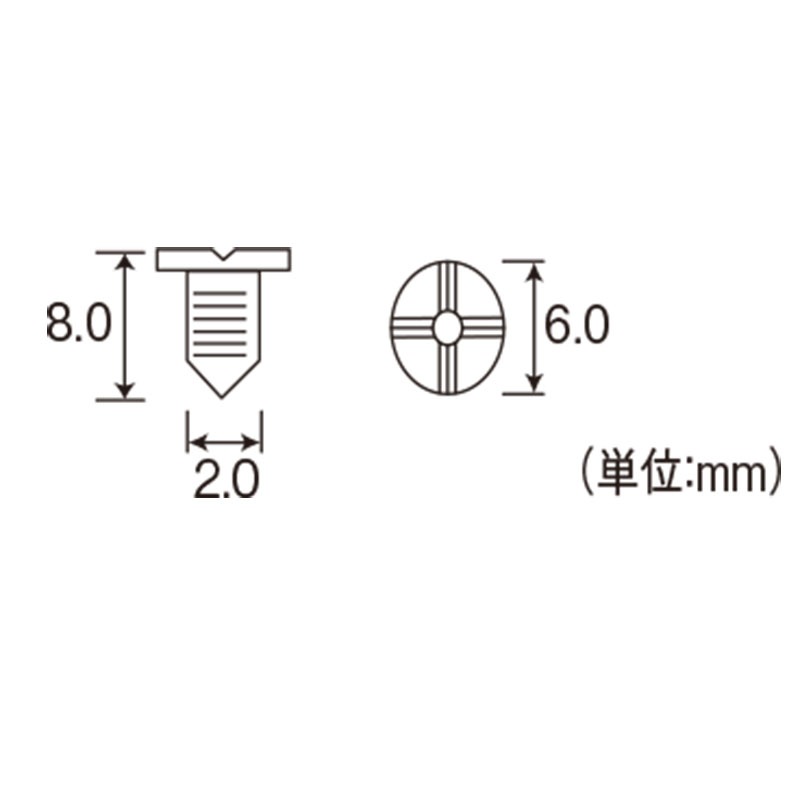 ミニ用止めピン　30角プラ杭用