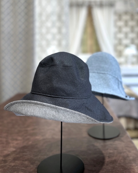新品　未使用　ささ和紙　帽子　SASAWASHI ハット　タグ付き 日本/ささ和紙】折りたためる春夏ハット＊UV対策＊ミディアム