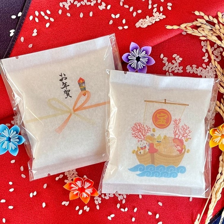【1合米】お年賀定番柄 お米ノベルティ 年始 粗品 プレゼント