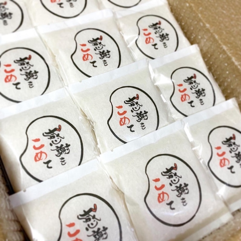 【特注品2026分】大慈こども園様　オリジナルノベルティ米、150g（約1合）平袋、令和7年産山形県産はえぬき、800個