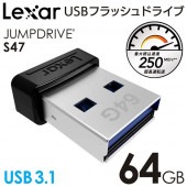 Lexar レキサー USBフラッシュドライブ 64GB USB3.1 JUMPDRIVE S47 超小型 超高速転送 ◇ Lexar【64GB】|パソコン、スマホ