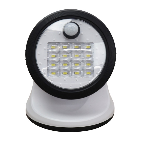 LEDセンサーライト 人感センサー搭載 明るさ2段階調節 ライト角度調節 置き／壁掛け 2WAY設置 防塵 防滴 9WSENSOR