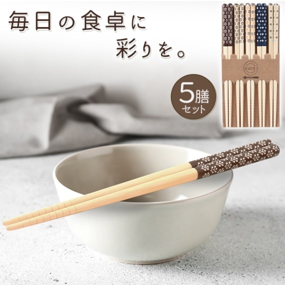 箸とプレートのセット 5客用 厳つい