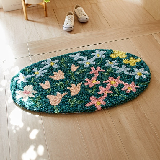 ma さま】vintage cloth ❀ お花畑のような スクエアマット ma