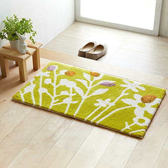 北欧カラーのかわいいマット クッカマット イエロー 45×75cm