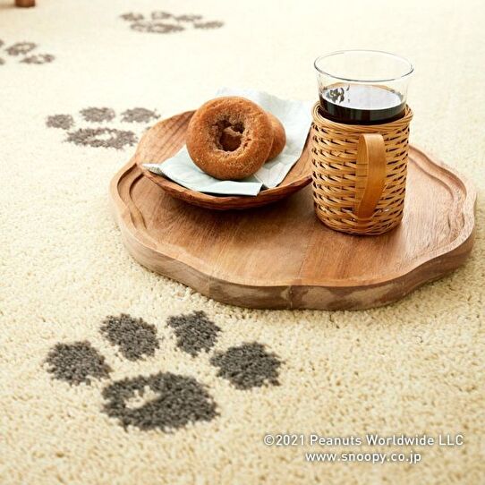 砂浜を散歩するスヌーピーラグ 2サイズ | カーテングッズ,ラグ