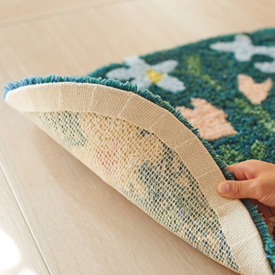 お花畑をイメージしたかわいいマット オハナバタケマット 45×70cm