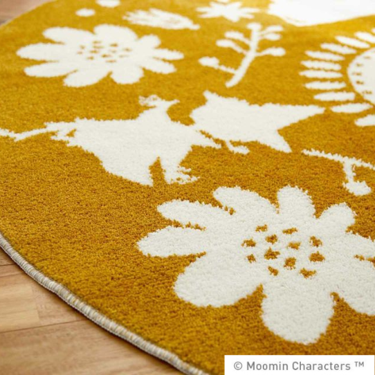 M  FLOWER  MOOMIN  RUG185185cm