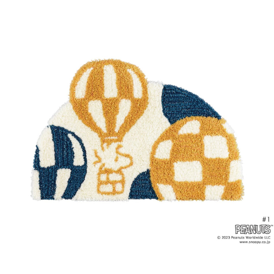 バルーンとウッドストックのラグ 48×70cm | カーテングッズ,ラグ | 1cm