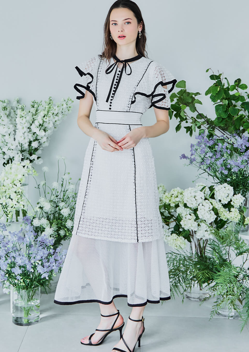 Chemical lace piping dress | Riuオンラインショップ