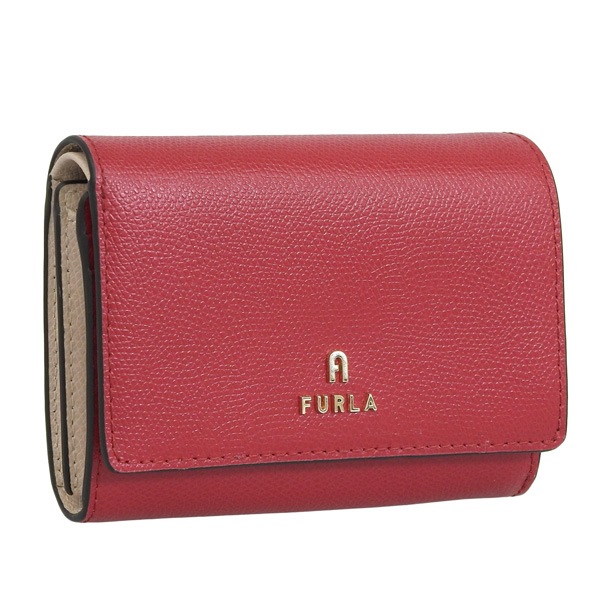 フルラ 財布 レディース 二つ折り財布 レザー レッド FURLA CAMELIA M