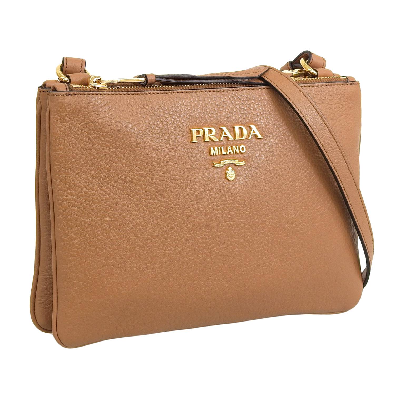 プラダ バッグ レディース ショルダーバッグ アウトレット レザー ブラウン 1BH046 VITELLO PHENIX CARAMELO PRADA|バッグ|PRADA