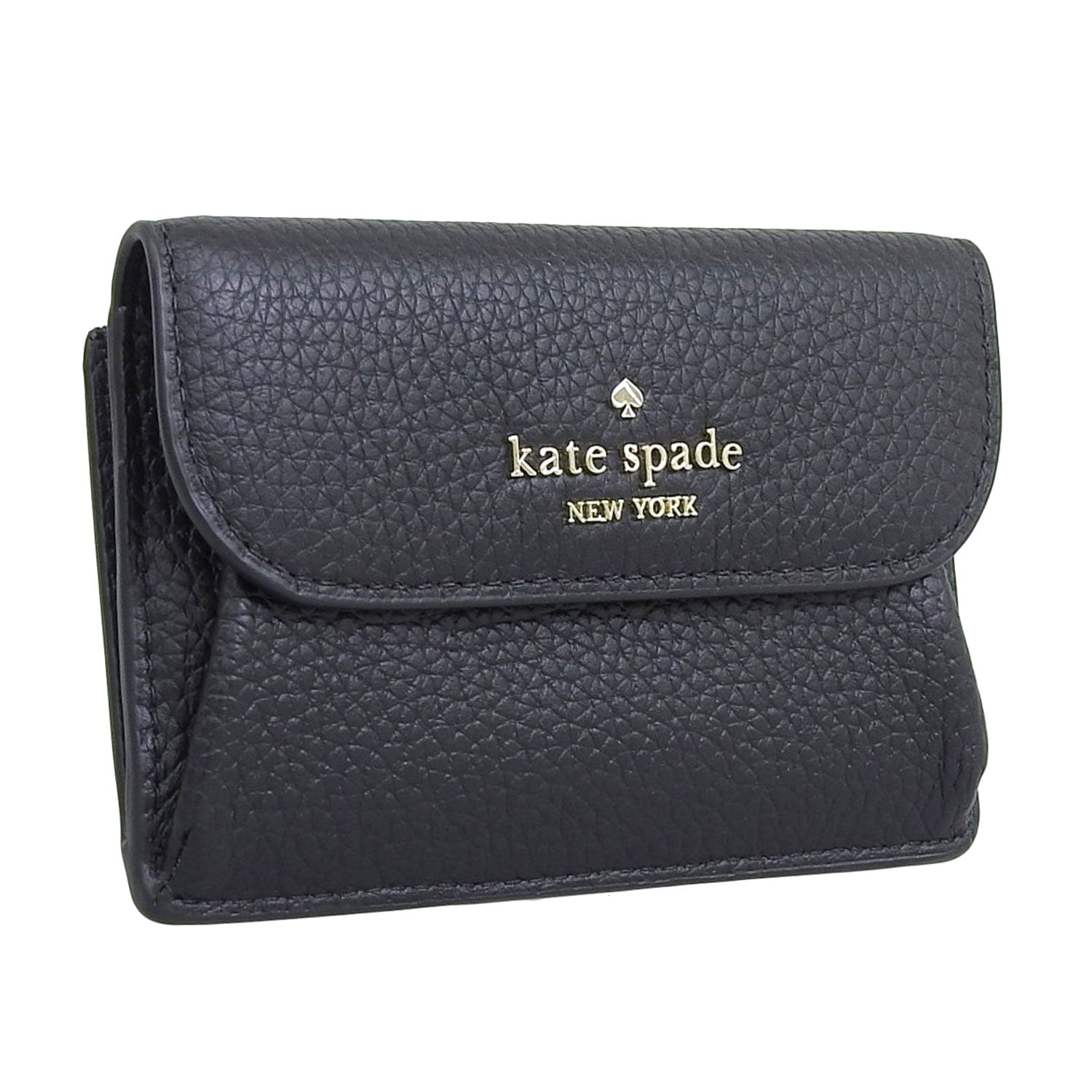 ケイトスペード 小物 レディース カードケース アウトレット レザー ブラック dumpling pebbled leather small KA574-001 KATE SPADE