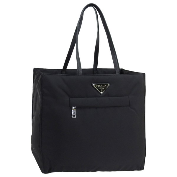 プラダ バッグ レディース トートバッグ アウトレット ブラック TOTE BAG 1BG421 TESSUTO+NAPPA NERO PRADA A4対応|バッグ|PRADA