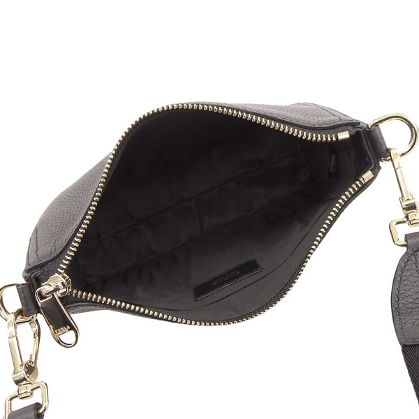 FURLA ブラックレザー ショルダーバッグ - メルカリ