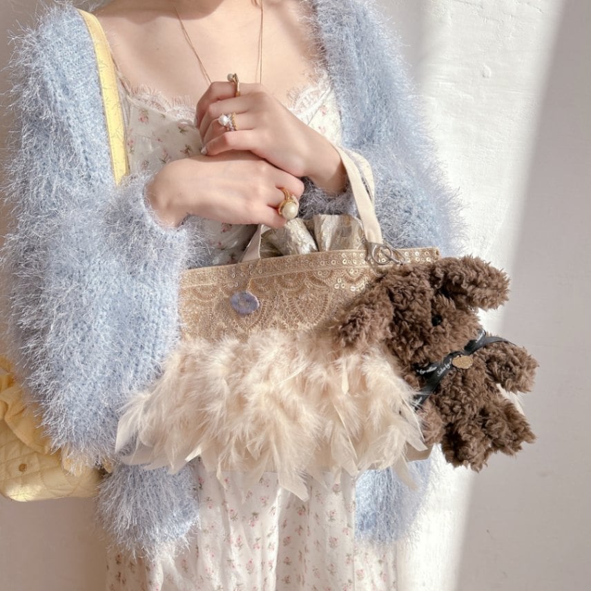 トートTwinkle Sorbet Beige | BAG・Accessory,♡Fluffyシリーズ