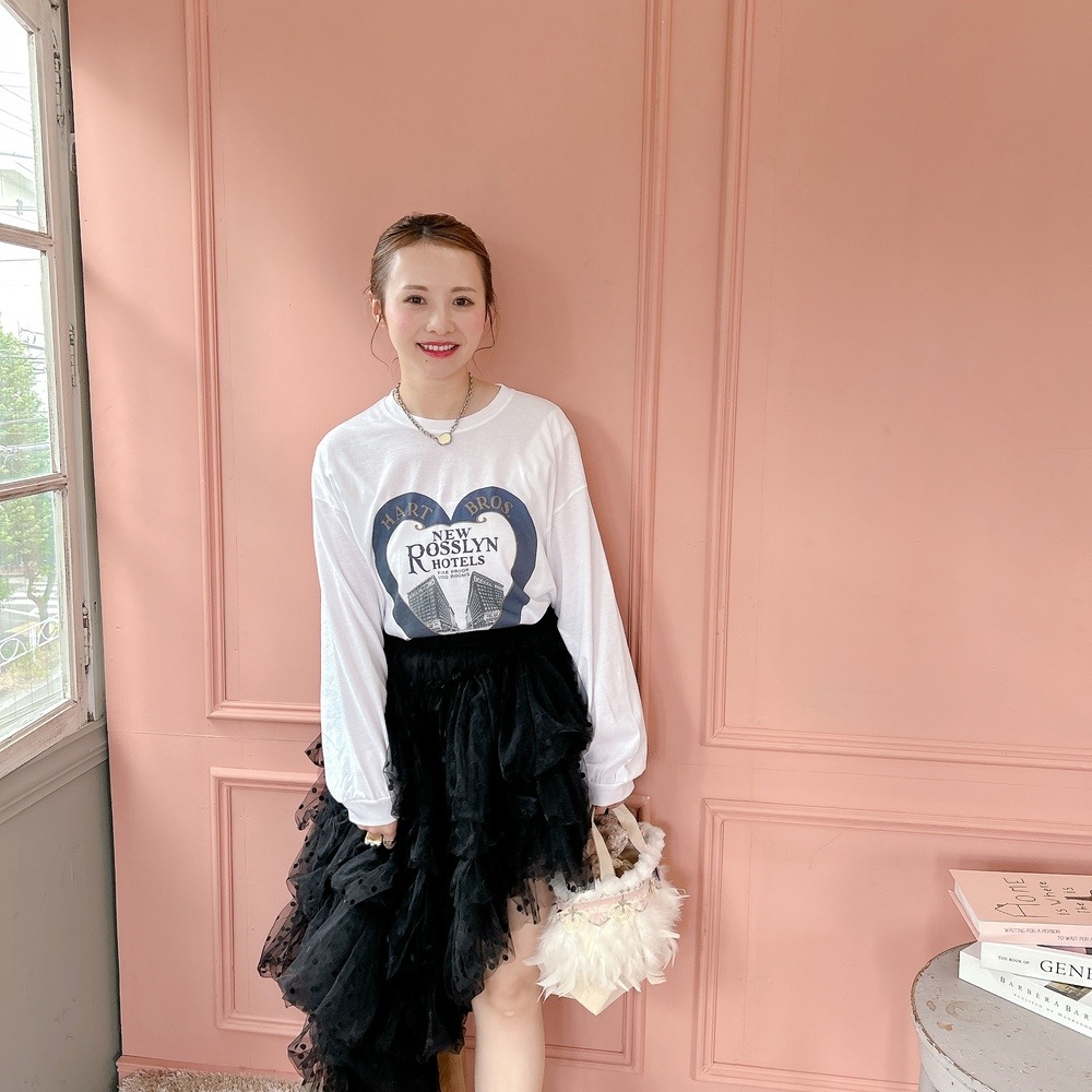 ☆フロッキーDotアシンメトリースカート | NEW ARRIVAL －新商品