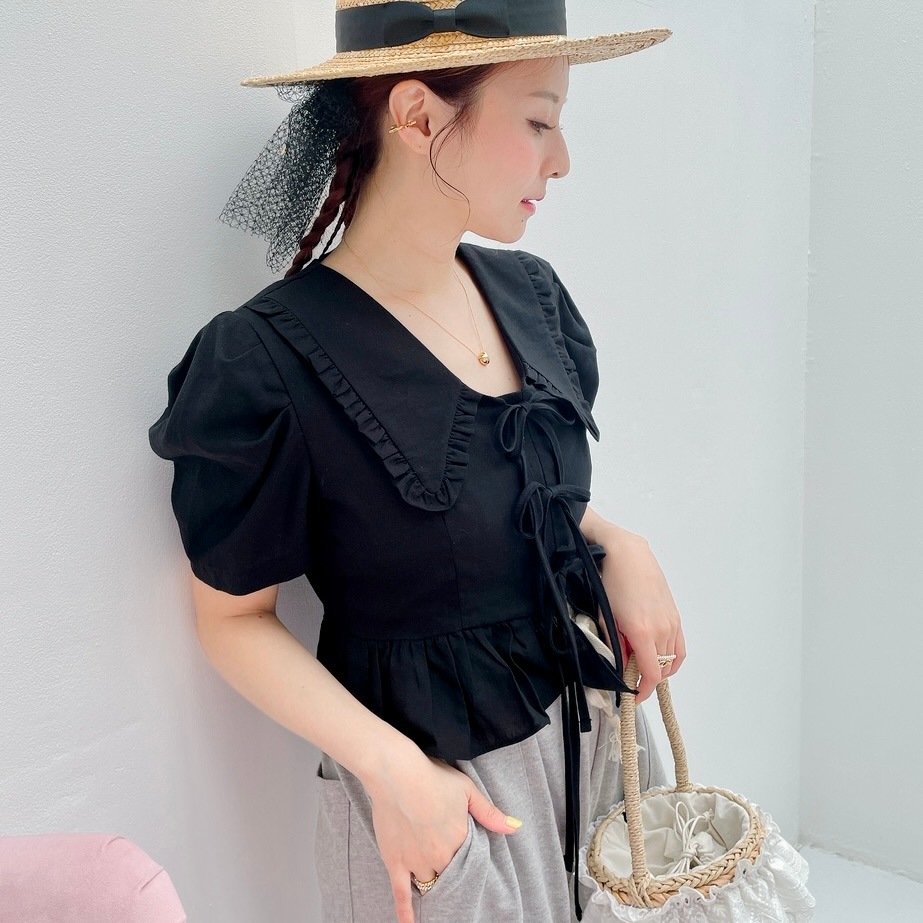 アポリナ　apolina フリルブラウス アポリナ apolina フリルブラウス 3-5y アポリナ apolina フリル