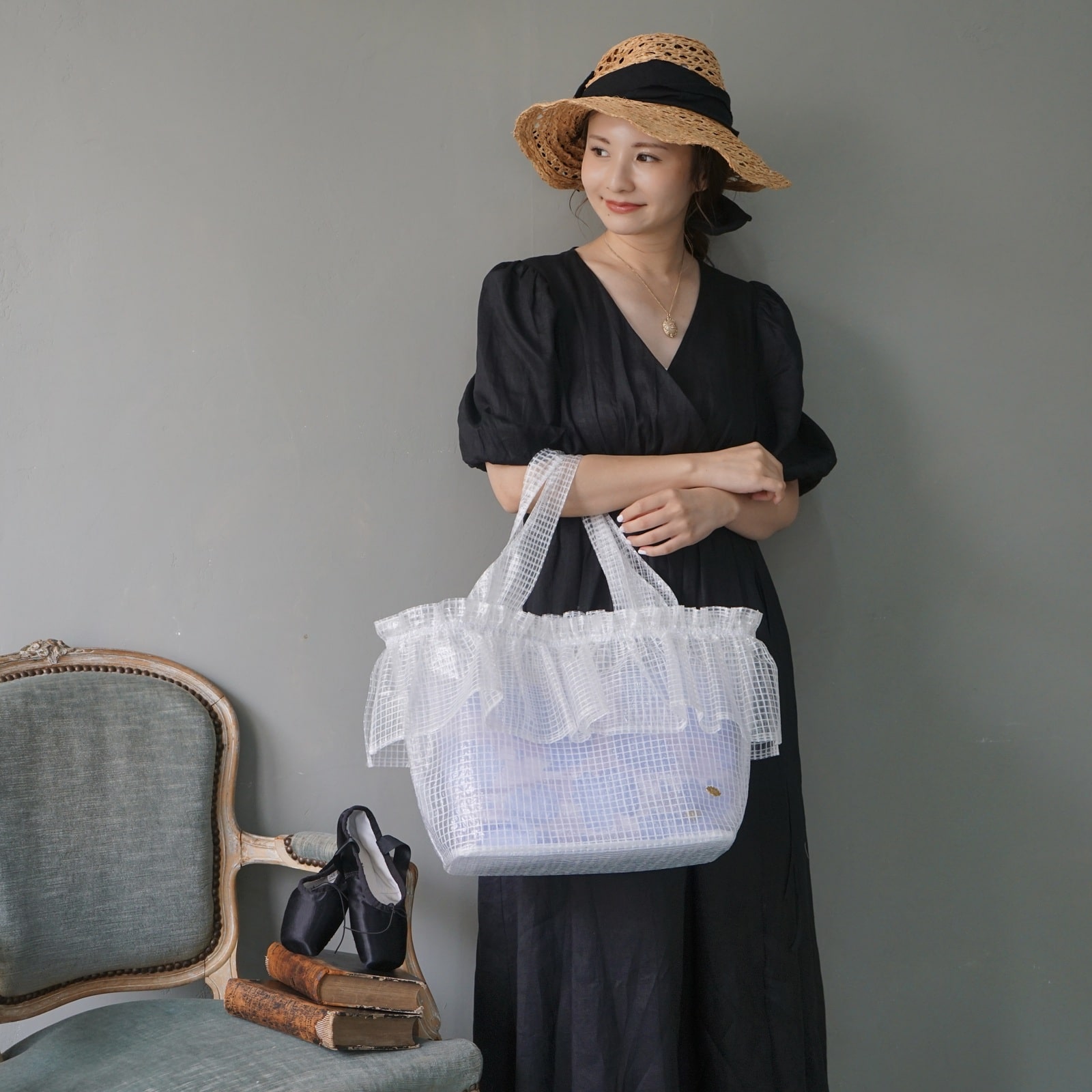ビッグクリアバッグ Summer Frill Bebe | BAG・Accessory,♡