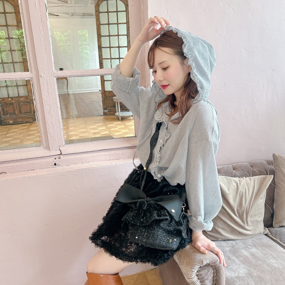 フリルバッグ Tweedy Bebe【ブラック】2サイズ | BAG・Accessory