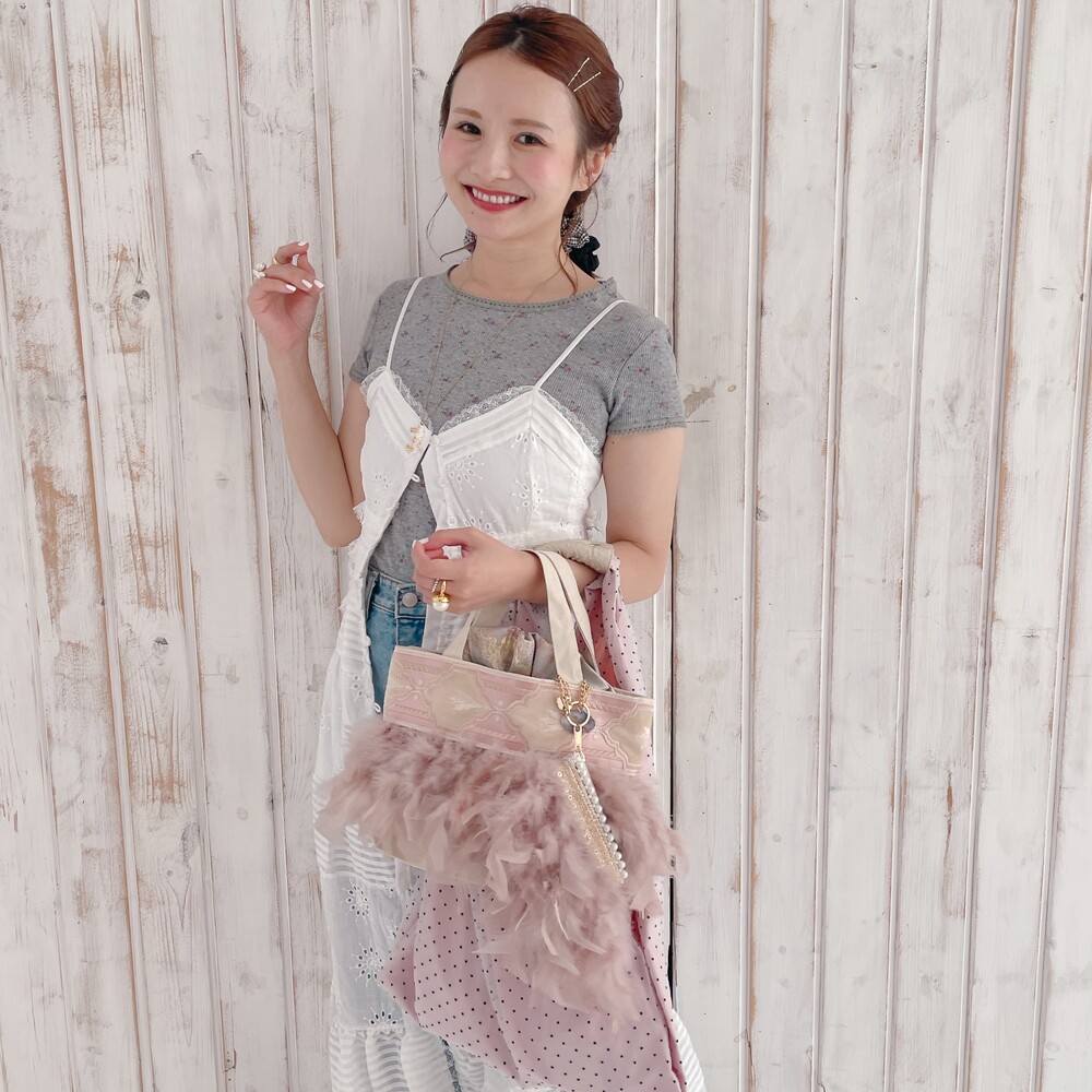 さえら◇アンリコ◇フリルたっぷり◇かごバッグ◇美品 ビッグクリアバッグ Summer Frill Bebe | BAG・Accessory,&#9825