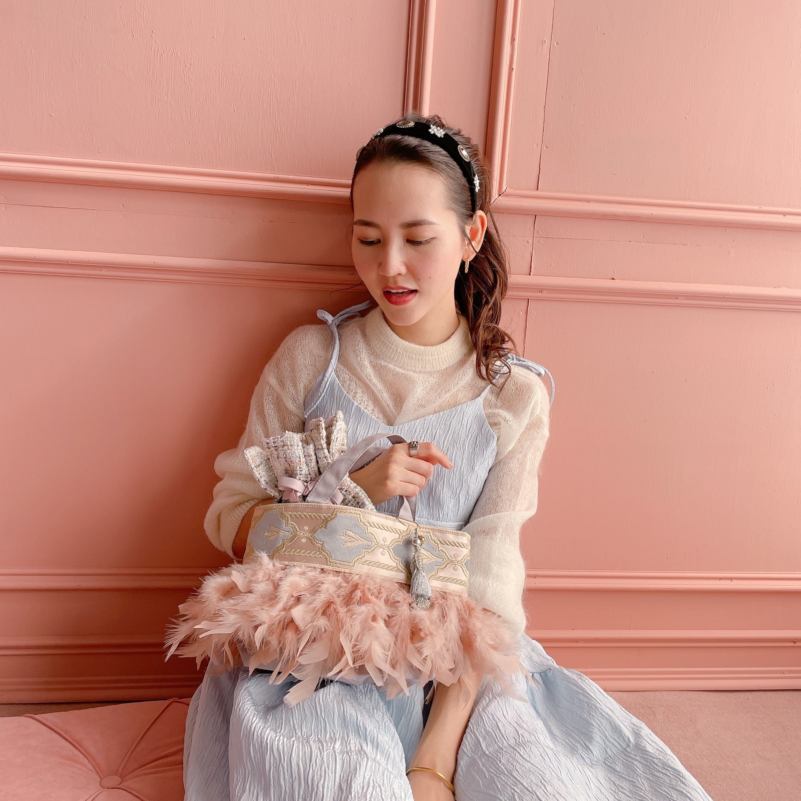 未使用　サハバイエリー　Summer fluffy 3way Tote 未使用 サハバイエリー Summer fluffy 3way Tote 未使用