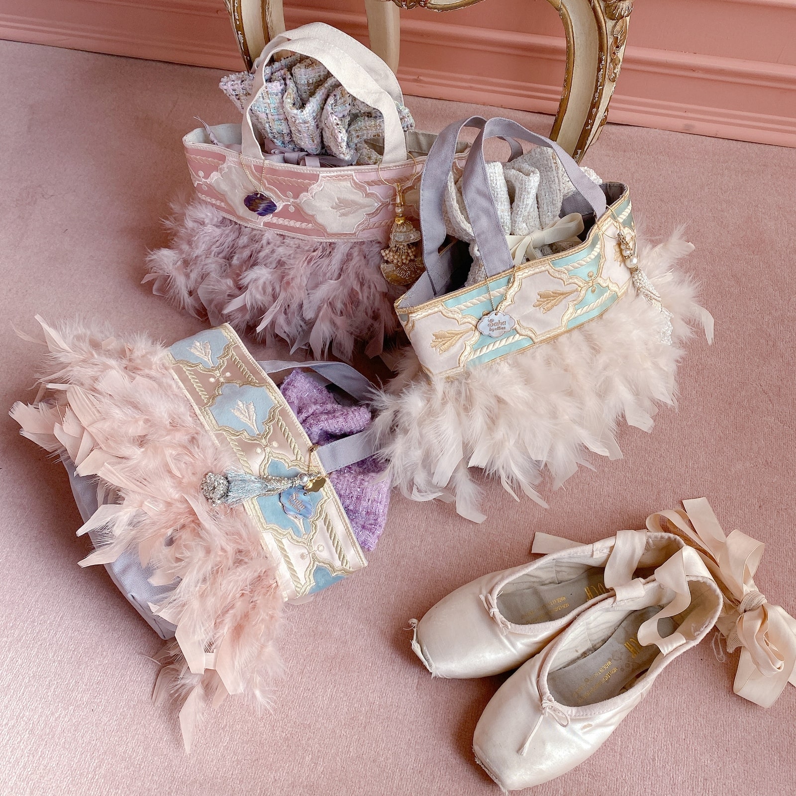Sahabyelliee Fluffyシリーズ トート バッグ ミルキーカラー トート Shelly Blair | BAG・Accessory,♡Fluffyシリーズ