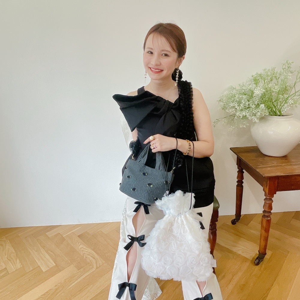 【値下げ】baybee×charmantsa 限定　巾着バッグ 30%off 巾着 ドットシャンタン ペールグリーン - charmantsac