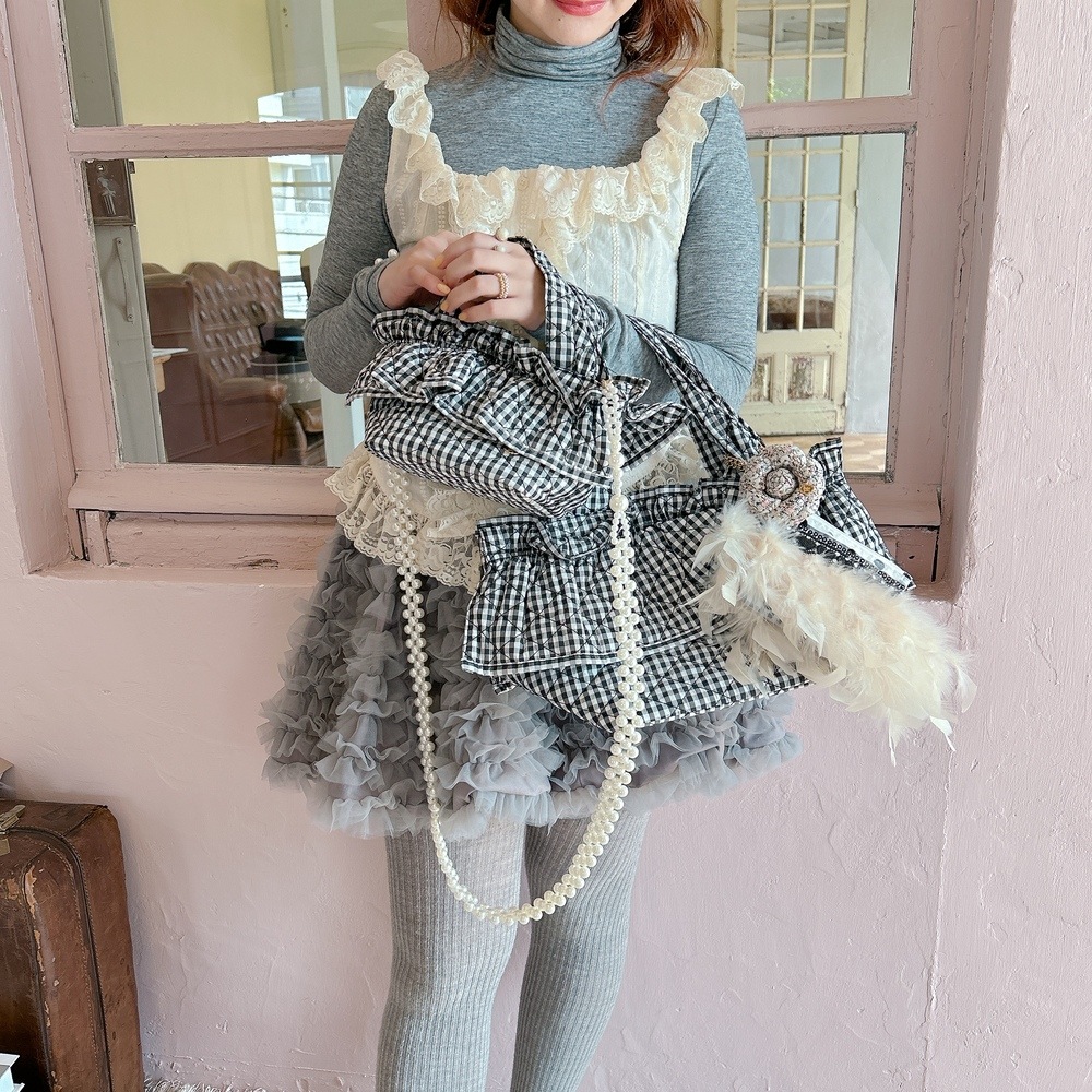 【限定色】サハバイエリー　フリルベベ　レギュラーサイズ　サンドベージュ フリルバッグ Tutu Bebe【ミニ】 | BAG・Accessory,♡Frill