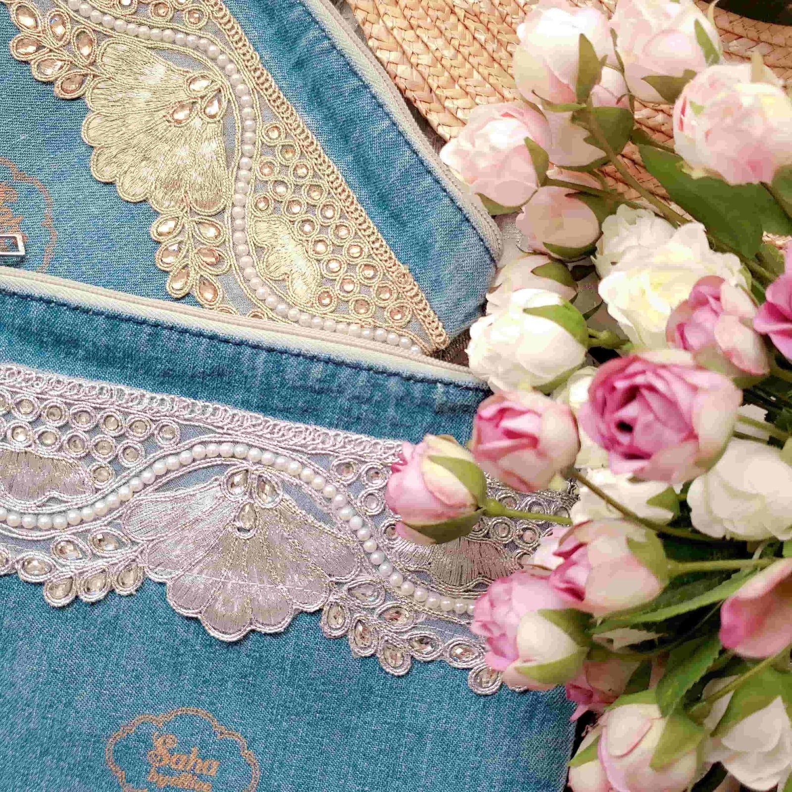 �ݡ��� Shabby Denim Pouch