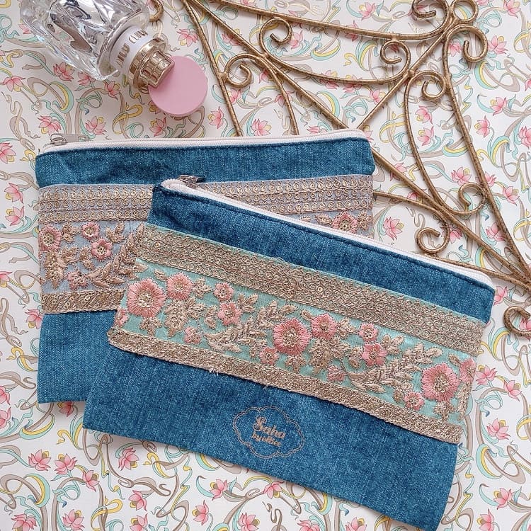 �ݡ��� Shabby Denim Pouch