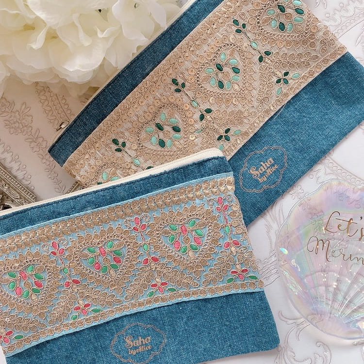 �ݡ��� Shabby Denim Pouch